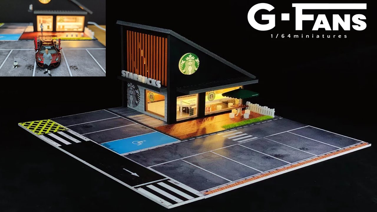 G-Fans 1/64 Diorama Starbucks | Diorama | Collectibles | Doll house ...