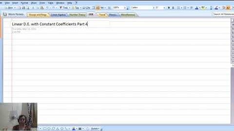 Linear Differential Equations With Constant Coefficients part 4
