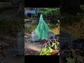 Glass headstone &quot;Flamma&quot; in composition with granite. With a designated space for a candle.