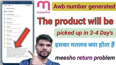 Awb number generated The product will be picked up in 3-4 Day