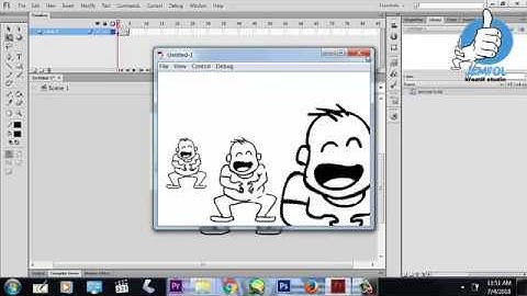 tutorial animasi dengan teknik movie clip/graphic pada program flash