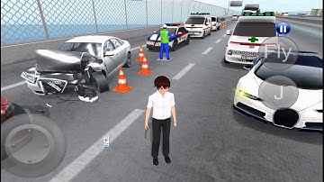 3D Driving Class🚗⚡Tunnel, Crash Scene & Highway Drive in White Sports Car🌙🔥iOS🚀Android Gameplay 2025