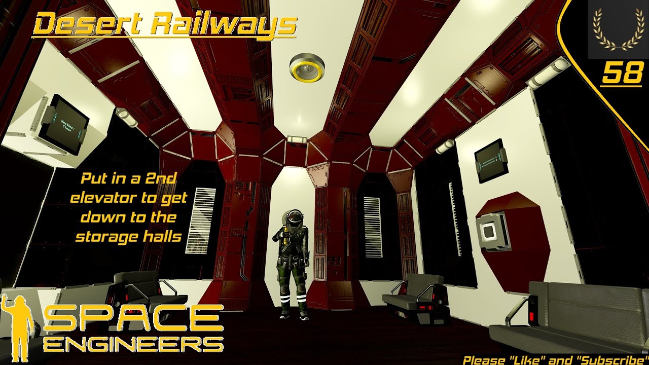 Space Engineers : 2nd elevator to the Storage Halls : Desert Rail ...