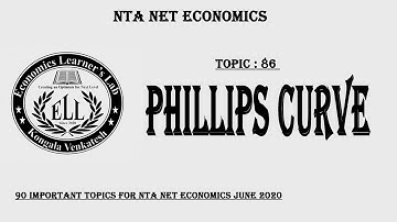 Phillips Curve| NTA NET Economics | Economics Learner