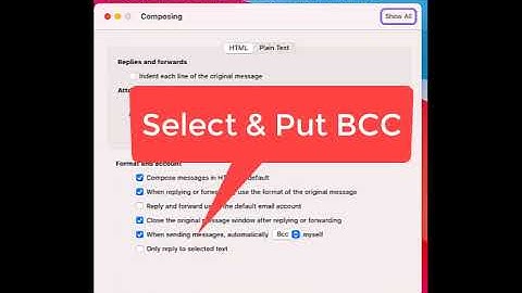 How To Auto BCC In Outlook For Mac
