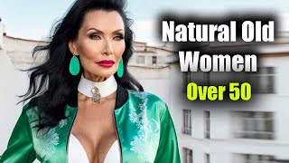 Stunning Woman Over 50 | Natural Beauty 4K | Attractively Dressed Classy Women| Old