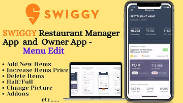 How to Edit Menu on Swiggy|Add items,Change Price,Add items Photo,Delete items|Step-By-Step|Swiggy