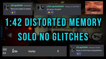 [New World Record] 1:42 Distorted Memory Solo (No Glitches) (BAD PLANK)