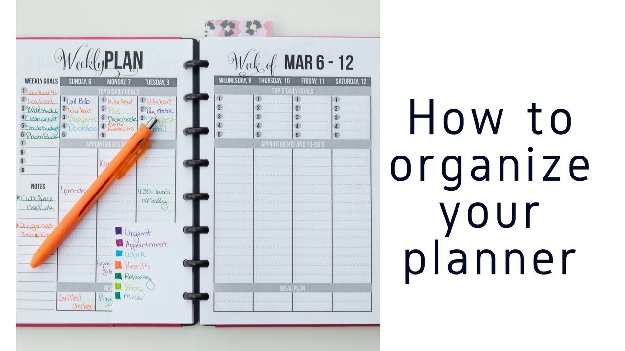 HOW TO ORGANIZE YOUR PLANNER!!! - YouTube