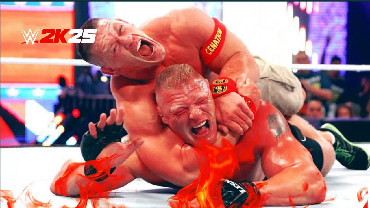 WWE 2K25 - Brock Lesnar vs. John Cena - Underground Match - PS5™ Pro [4K60] | No Commentary