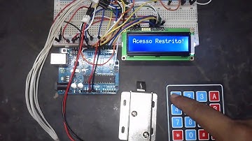 TRAVA ELÉTRICA COM ARDUINO E TECLADO MATRICIAL  DIGITANDO SENHA ERRADA PARTE 04