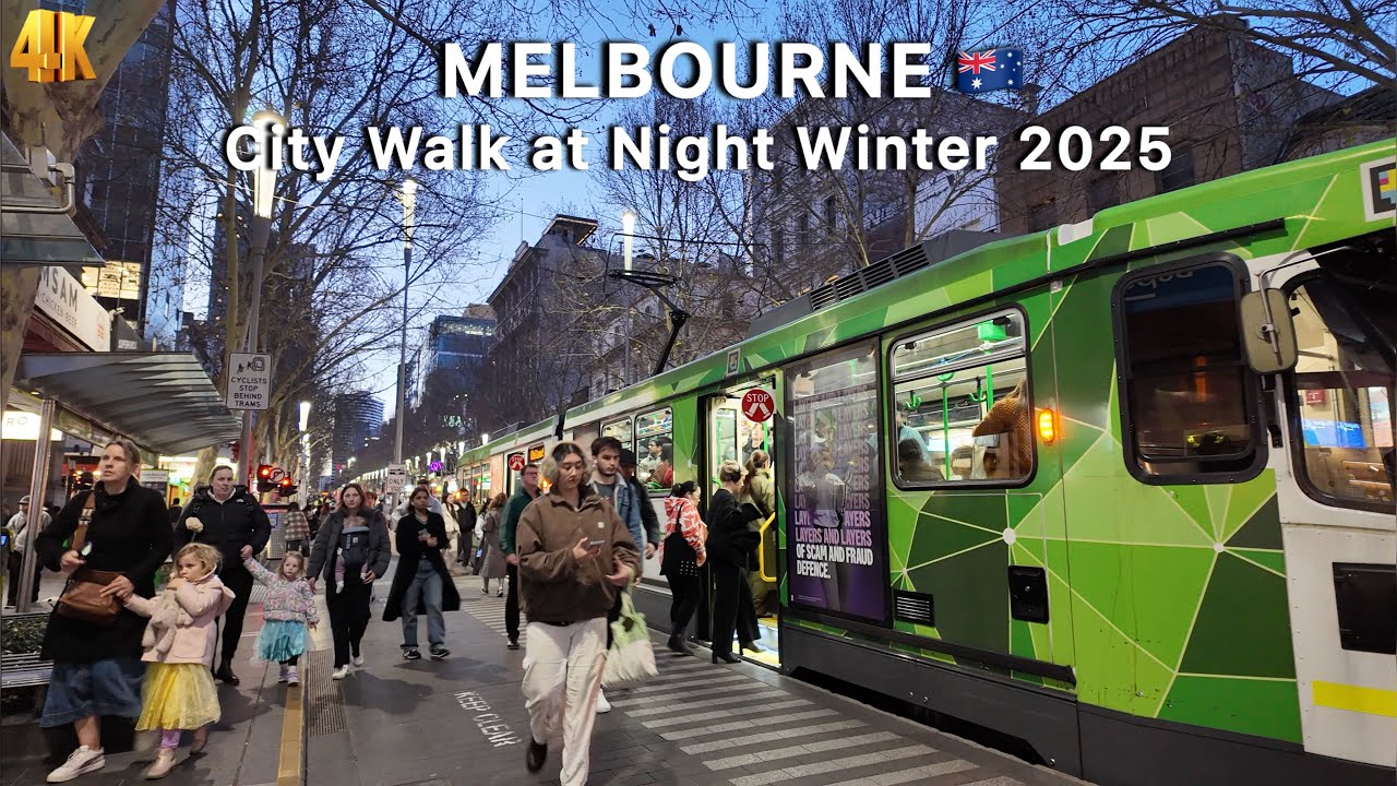Melbourne Australia at Night in Winter 2025 City Update