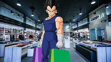 Vegeta goes clothes shopping at the mall