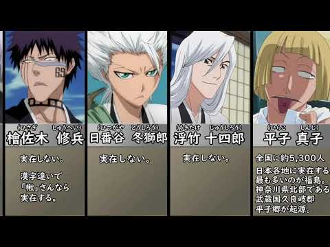 【BLEACH/ブリーチ】意外と知らない？実在する名字や実在しない名字