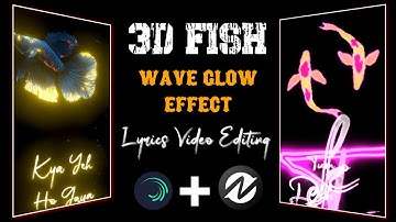 3D Fish Water Wave Glow Lyrics Video Editing | Alight Motion + Node Video Editing Tutorial | Hindi