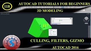 CULLING || FILTER TOOLS || GIZMO || BASIC TUTORIALS FOR BEGINNERS || AUTO CAD 2016