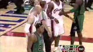 Lebron James tells Mom to Sit Down After  foul (5.12.08)