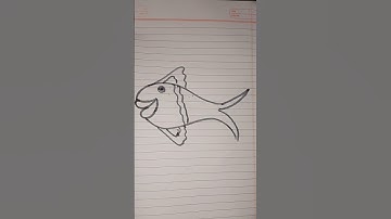 easy draw fish #fish #drawing #viralshorts