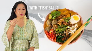 Vegan Curry Mee Noodle Soup | Malaysian Curry Laksa