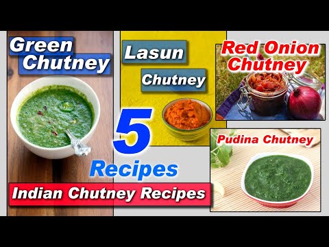 Green Chutney , Lasun Chutney , Red Oniyan ,Pudina Chutney || ઈન્ડિયન ચટણી રેસીપી || Indian Recipes | Dipu