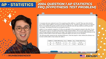 2004 Question 1 AP Statistics FRQ (hypothesis test problem)