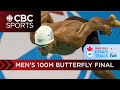 Josh Liendo sets Canadian record in 100m butterfly, qualifies for Paris 2024 | CBC Sports