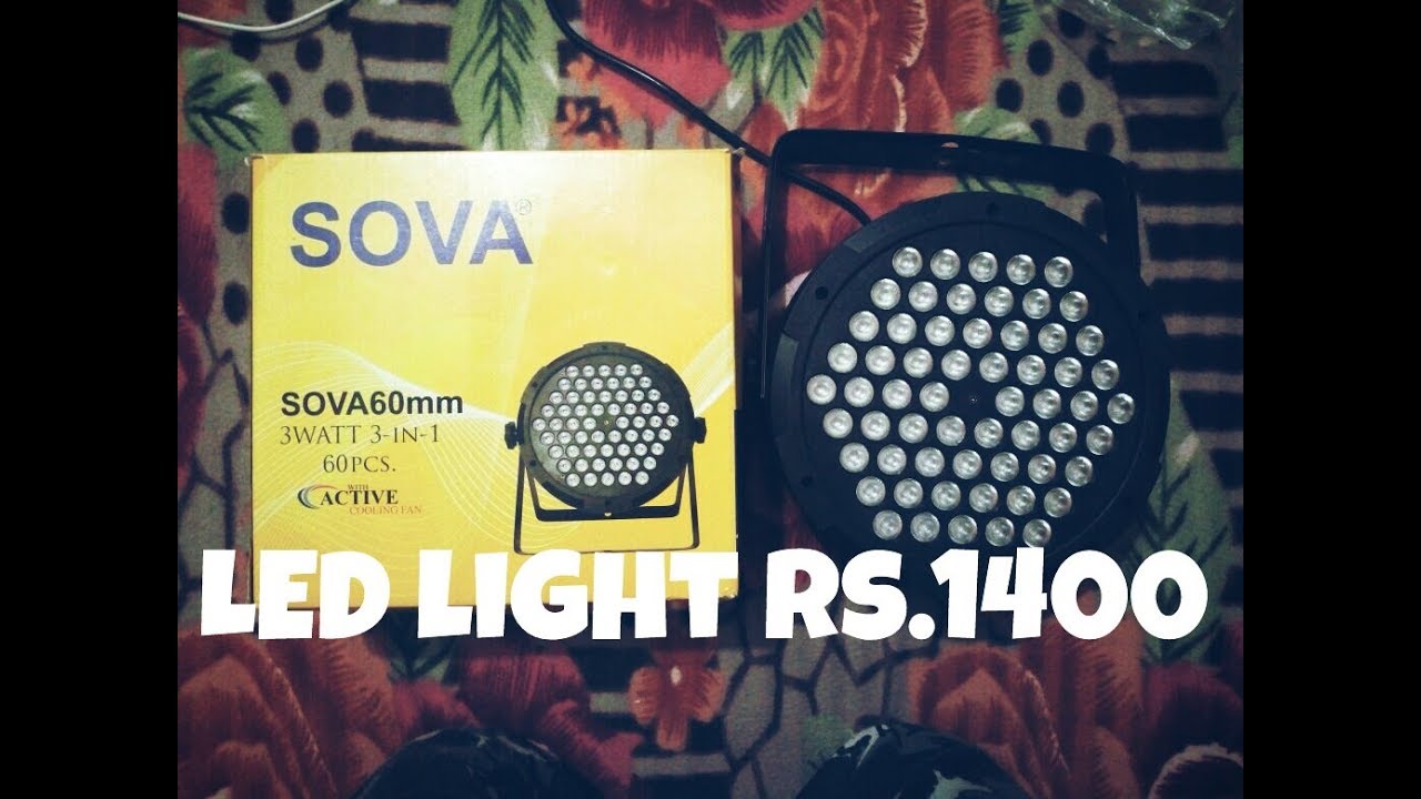 Led Dj Par Light 60pcs Sovaled Light Unbox Jst Rs 1400 Youtube