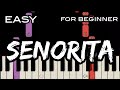 SENORITA ( LYRICS ) - SHAWN MENDEZ | EASY PIANO