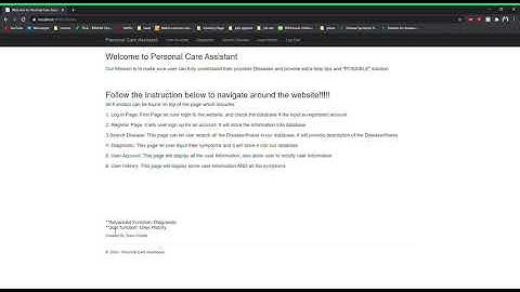 Personal Care Assistant cs411 uiuc final demo