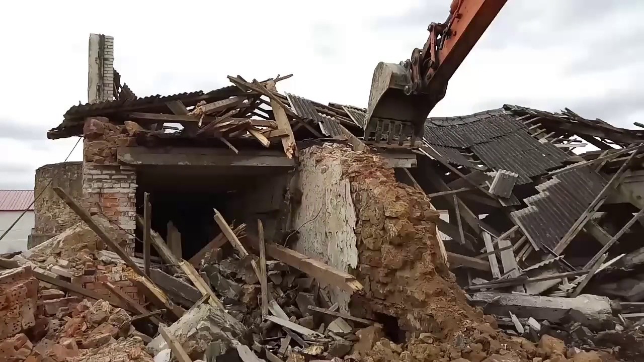 Демонтаж Старой фермы Кингисепп,Расчистка земельного участка под ...