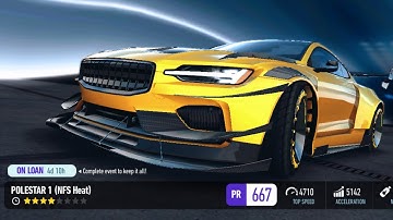 NFS No Limits: Eclipse Special event Day 3 last race: Polestar 1 ( NFS Heat) with PR 667 4 star ⭐⭐⭐⭐