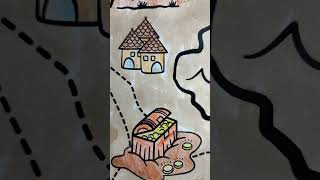 DIY Treasure Map Coffee Painting