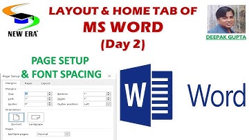MS WORD By Deepak Gupta Day- 2|| Page Setup|| Font Spacing||