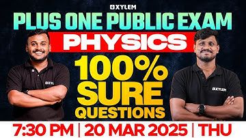 Plus One Public Exam Physics | 100 % Sure Questions | Xylem Plus One