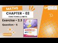Exercise 2.3 Question 6 | Functions &amp; Limits |Class 12 Maths Chapter 2 | Sindh Board | Urdu/hindi