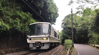 【爆音警笛あり‼️】221系更新車（K24編成）C普通貴生川行き　三雲〜貴生川通過