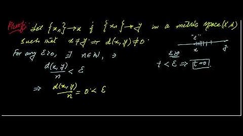 #MTH405 Lecture 45 Part 2 || Uniqueness of Limit of Convergent Sequence in a Metric Space  || VU