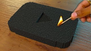 Making A Youtube Custom Play Button Using 3000 Match Sticks