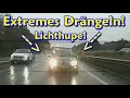 Nötigung auf Autobahn, heftige Vollbremsung mit Motorrad und Ampeln| DDG Dashcam Germany | #295