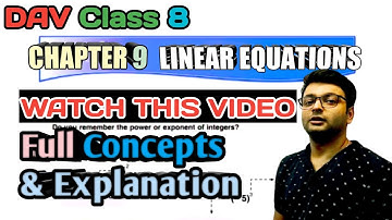D.A.V. Math | Class VIII | Ch-9 LINEAR EQUATIONS IN ONE VARIABLES WORKSHEET-1 | Art Of Mathematica
