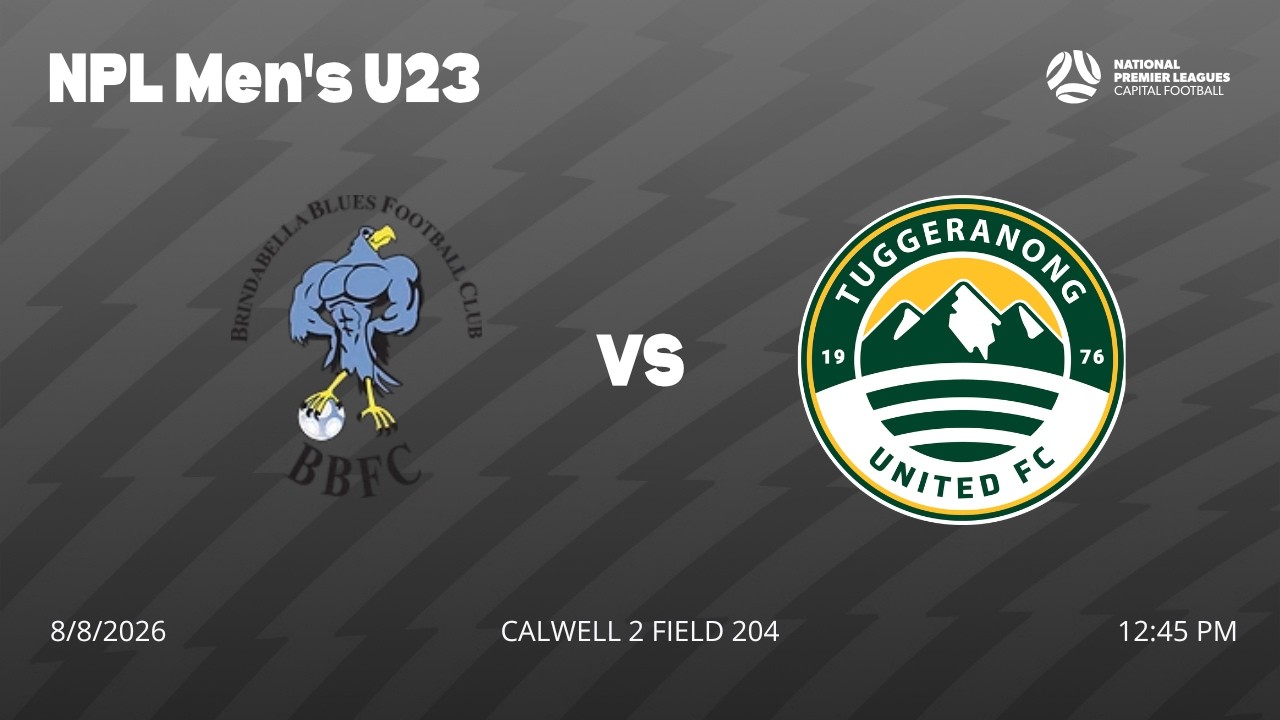 NPLM U23 Round 20 | Brindabella Blues vs Tuggeranong United | LIVE