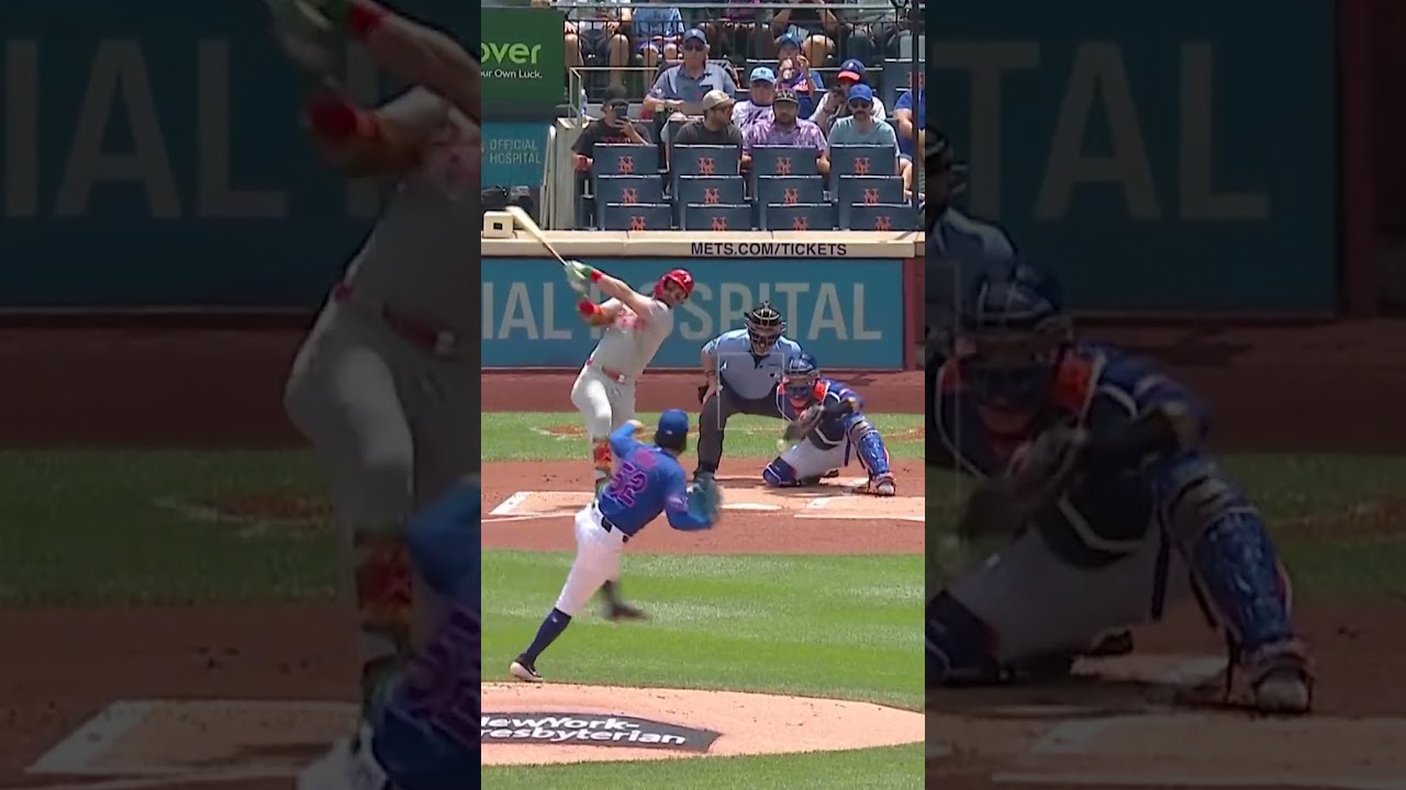 Cionel Pérez strikes out Bryce Harper swinging 😤 #mets #mlb #baseball #phillies #sports #highlights
