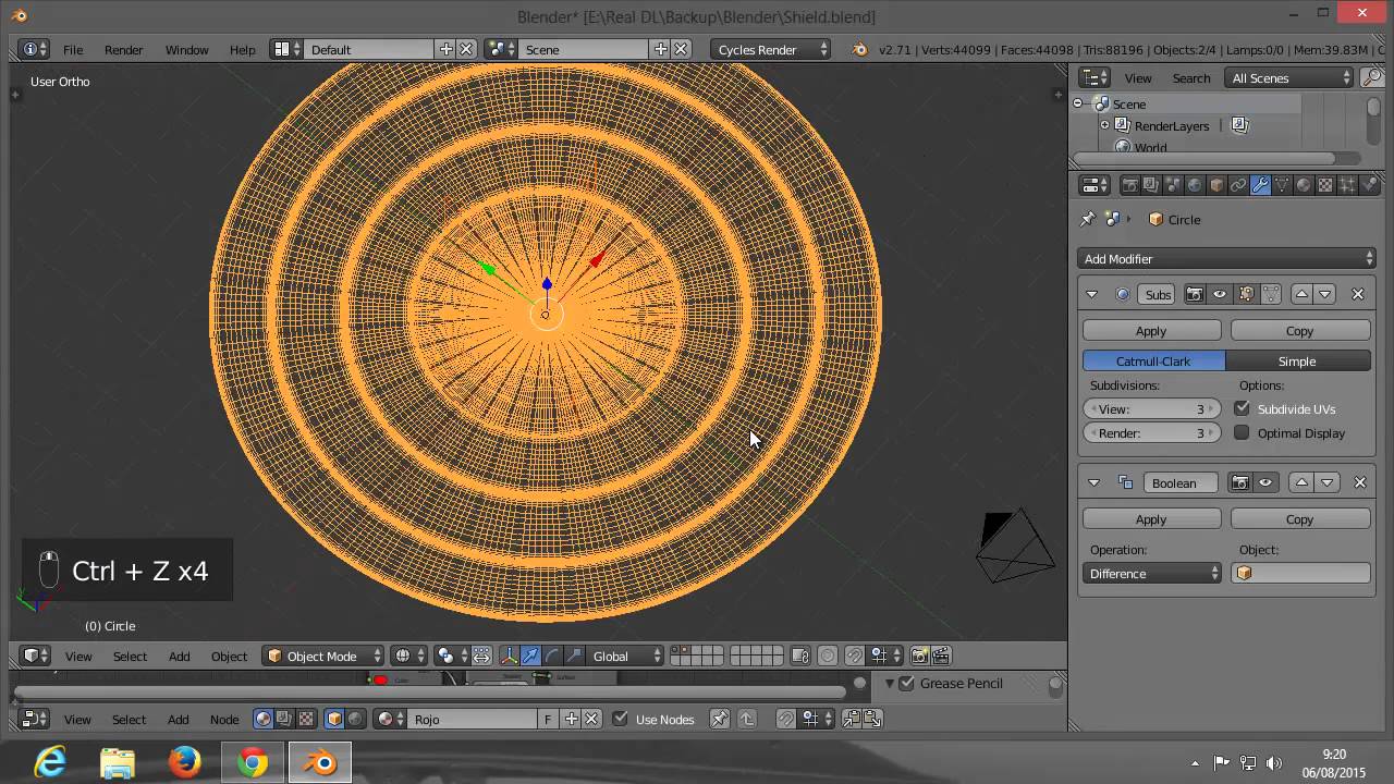 Escudo del Capitán América timelapse Blender YouTube