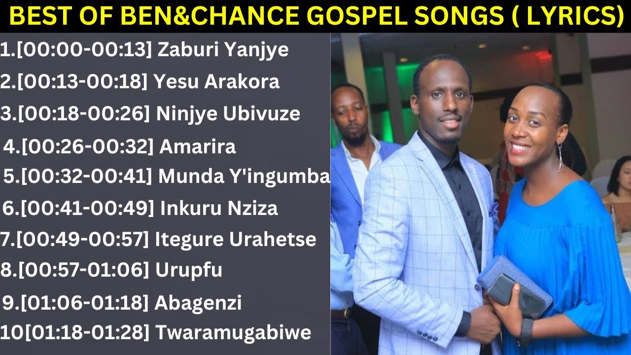 Ben and Chance Songs ( with Lyrics) ||  Non Stop Rwanda Gospel songs 2024