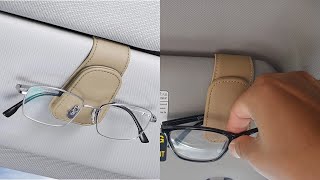 Portaocchiali Per Alette Parasole Auto, Portaocchiali In Pelle Portaocchiali Magnetico E Portatessere Accessori Interni Auto Universali Per Suv E Pick Up 92245789