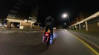 EUC - Kingsong S22 - Fox Motion motorbike boots - low light test - Insta 360 x3