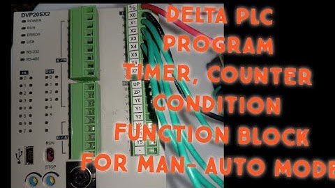 DELTA PLC PROGRAMMING PART- 2,RST,SET, TIMER, COUNTER AND FUNCTION BLOCK( FOR MANUAL AND AUTO MODE).