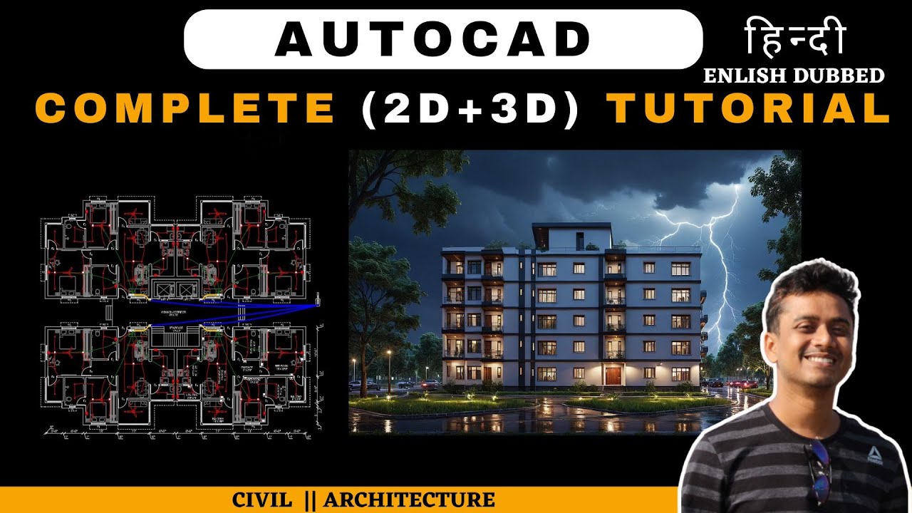 AutoCAD Complete 2D+3D Tutorial for Beginners || AutoCAD 2026 3D ...