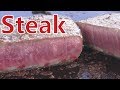 焚き火で鉄板焼きステーキ 【Teppanyaki steak with bonfire】