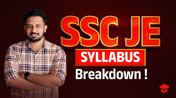 SSC JE SYLLABUS BREAKDOWN | CIVILIANZ | SSC JE #sscje